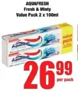 Boxer AQUAFRESH Fresh & Minty Value Pack offer