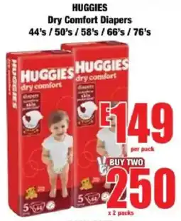 Boxer HUGGIES Dry Comfort Diapers offer