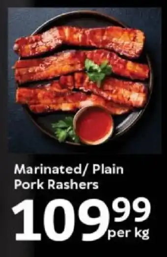 Oxford Freshmarket Marinated/ Plain Pork Rashers offer