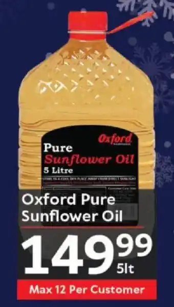 Oxford Freshmarket Oxford Pure Sunflower Oil offer
