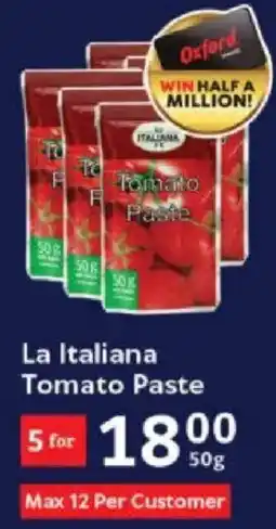 Oxford Freshmarket La Italiana Tomato Paste offer