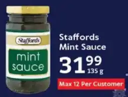 Oxford Freshmarket Staffords Mint Sauce offer