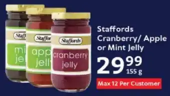 Oxford Freshmarket Staffords Cranberry/ Apple or Mint Jelly offer