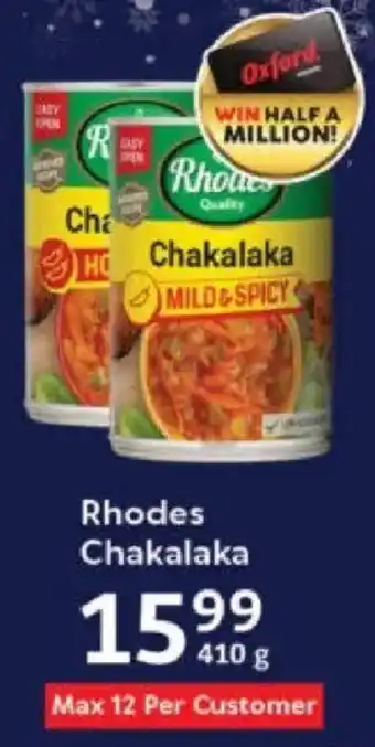 Oxford Freshmarket Rhodes Chakalaka offer