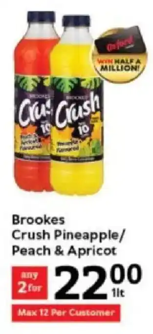 Oxford Freshmarket Brookes Crush Pineapple/ Peach & Apricot offer