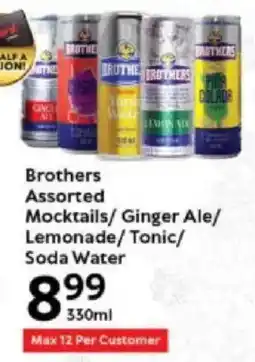 Oxford Freshmarket Brothers Assorted Mocktails/ Ginger Ale/ Lemonade/ Tonic/ Soda Water offer