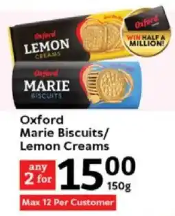 Oxford Freshmarket Oxford Marie Biscuits/ Lemon Creams offer