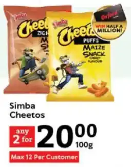 Oxford Freshmarket Simba Cheetos offer