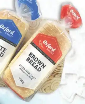 Oxford Freshmarket Oxford Sliced/ Unsliced Brown Bread offer