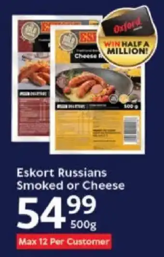 Oxford Freshmarket Eskort Russians Smoked or Cheese offer