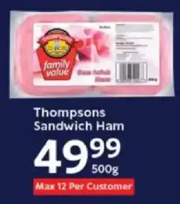 Oxford Freshmarket Thompsons Sandwich Ham offer