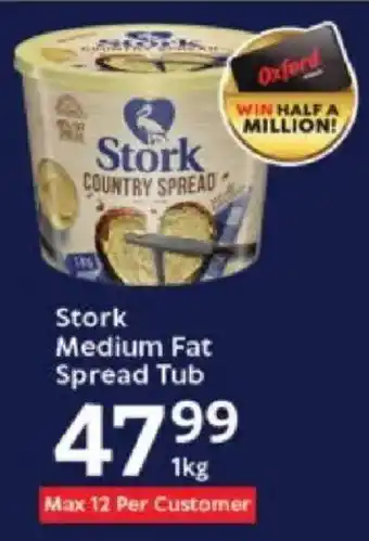 Oxford Freshmarket Stork Medium Fat Spread Tub offer