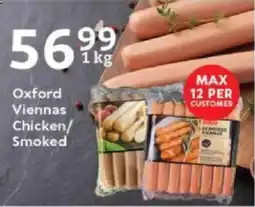 Oxford Freshmarket Oxford Viennas Chicken/ Smoked offer