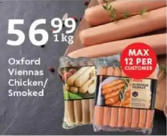 Oxford Freshmarket Oxford Viennas Chicken/ Smoked offer