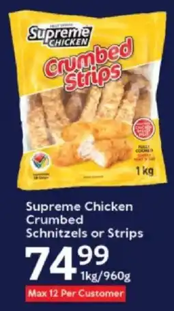 Oxford Freshmarket Supreme Chicken Crumbed Schnitzels or Strips offer