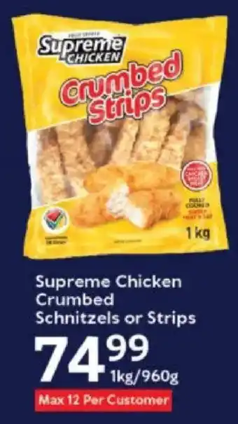 Oxford Freshmarket Supreme Chicken Crumbed Schnitzels or Strips offer