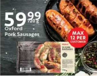 Oxford Freshmarket Oxford Pork Sausages offer