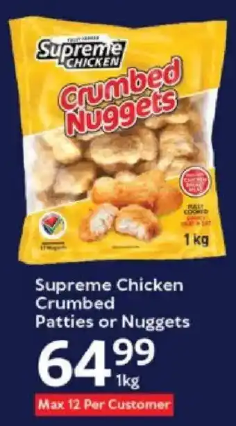 Oxford Freshmarket Supreme Chicken Crumbed Patties or Nuggets offer