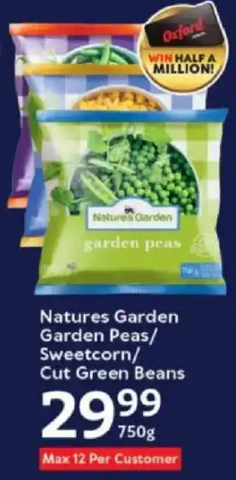 Oxford Freshmarket Natures Garden Garden Peas/ Sweetcorn/ Cut Green Beans offer