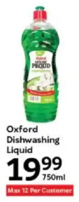 Oxford Freshmarket Oxford Dishwashing Liquid offer