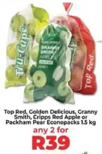 Food Lover's Market Top Red, Golden Delicious, Granny Smith, Cripps Red Apple or Packham Pear Econopacks offer