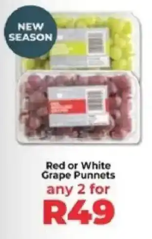 Food Lover's Market Red or White Grape Punnets offer