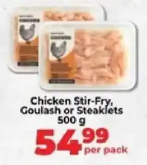 Food Lover's Market Chicken Stir-Fry, Goulash or Steaklets offer