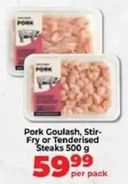 Food Lover's Market Pork Goulash, Stir-Fry or Tenderised Steaks offer