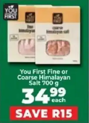 Food Lover's Market You First Fine or Coarse Himalayan Salt offer
