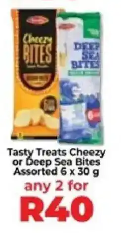 Food Lover's Market Tasty Treats Cheezy or Deep Sea Bites Assorted offer