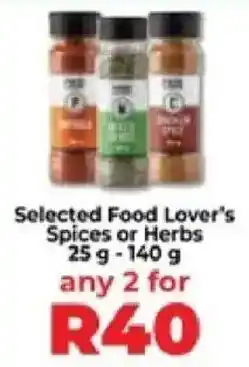 Food Lover's Market Selected Food Lover's Spices or Herbs offer