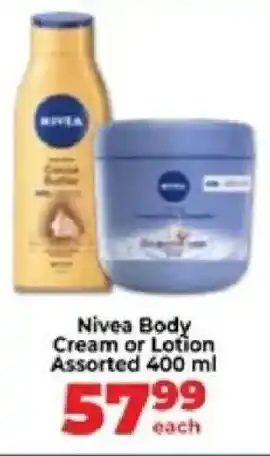 Food Lover's Market Nivea Body Cream or Lotion Assorted offer