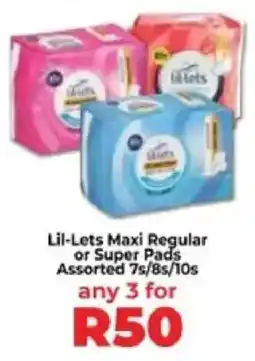 Food Lover's Market Lil-Lets Maxi Regular or Super Pads Assorted offer