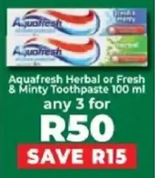 Food Lover's Market Aquafresh Herbal or Fresh & Minty Toothpaste offer