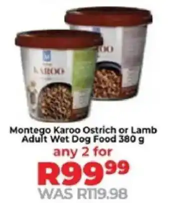 Food Lover's Market Montego Karoo Ostrich or Lamb Adult Wet Dog Food offer