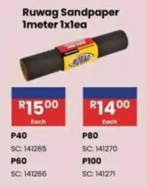 Africa Cash and Carry Ruwag Sandpaper offer
