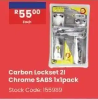 Africa Cash and Carry Carbon Lockset 2l Chrome SABS offer