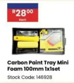 Africa Cash and Carry Carbon Paint Tray Mini Foam offer
