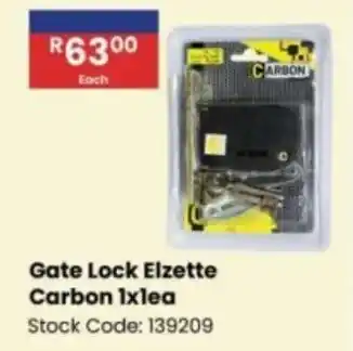 Africa Cash and Carry Gate Lock Elzette Carbon offer