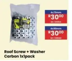Africa Cash and Carry Roof Screw + Washer Carbon offer