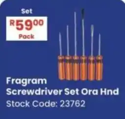 Africa Cash and Carry Fragram Screwdriver Set Ora Hnd offer