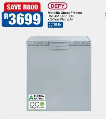 OK Furniture Defy Metallic Chest Freezer offer
