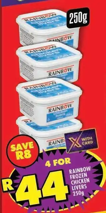 Shoprite RAINBOW FROZEN CHICKEN LIVERS 250g offer