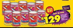 Shoprite LUCKY STAR PILCHARDS IN TOMATO/CHILLI SAUCE 155g offer
