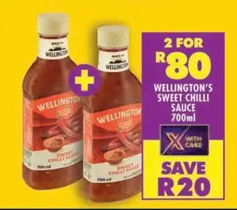 Shoprite WELLINGTON'S SWEET CHILLI SAUCE 700ml offer