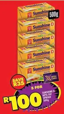 Shoprite SUNSHINE D 80% FAT SPREAD 500g offer