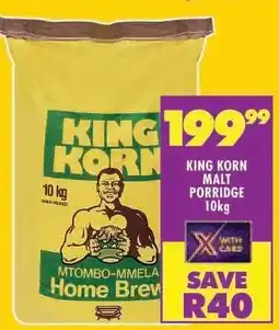 Shoprite KING KORN MALT PORRIDGE 10kg offer