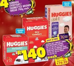 Shoprite Huggies Dry Comfort Jumbo Pack Disposable Nappies offer