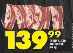 Shoprite THINLY SLICED BEEF BRISKET offer