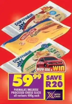 Shoprite PARMALAT/MELROSE PROCESSED CHEESE SLICES offer